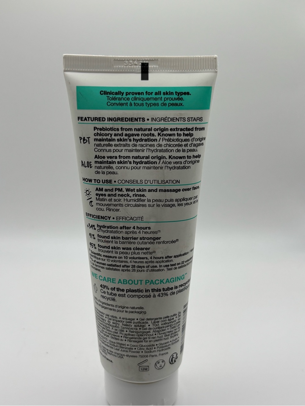 Sephora Collection PBT Prebiotics Clean Skin Gel Cleanser 4.22 oz 125ml New - Picture 7 of 7